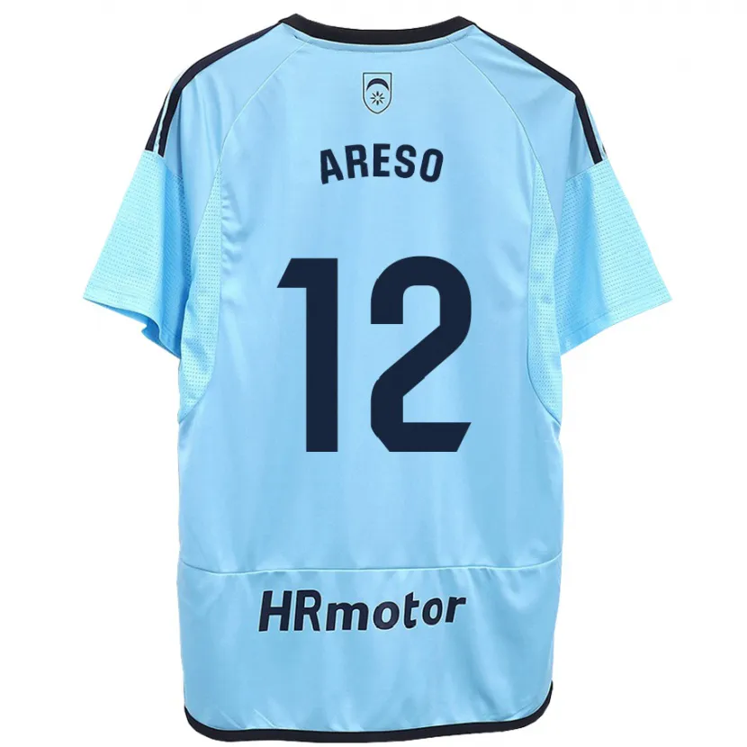 Danxen Hombre Camiseta Jesús Areso #12 Azul 2ª Equipación 2023/24 La Camisa