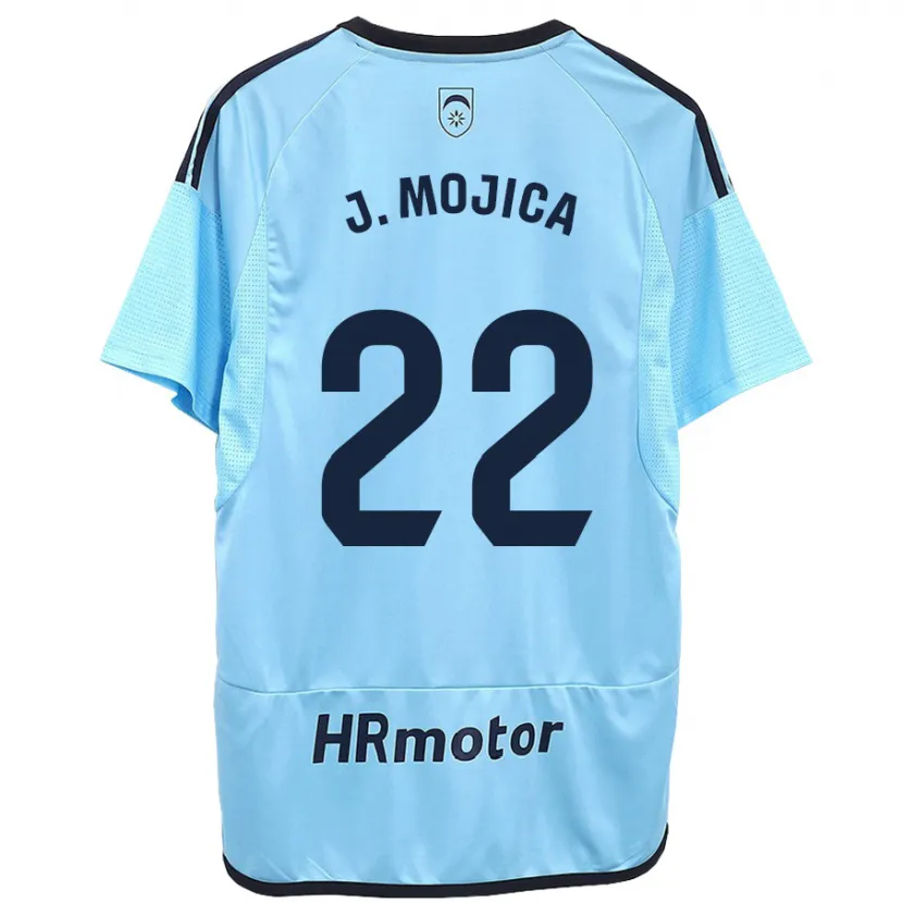 Danxen Hombre Camiseta Johan Mojica #22 Azul 2ª Equipación 2023/24 La Camisa