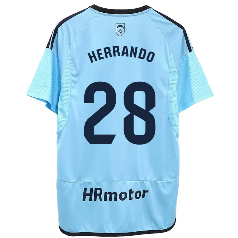 Danxen Hombre Camiseta Jorge Herrando #28 Azul 2ª Equipación 2023/24 La Camisa