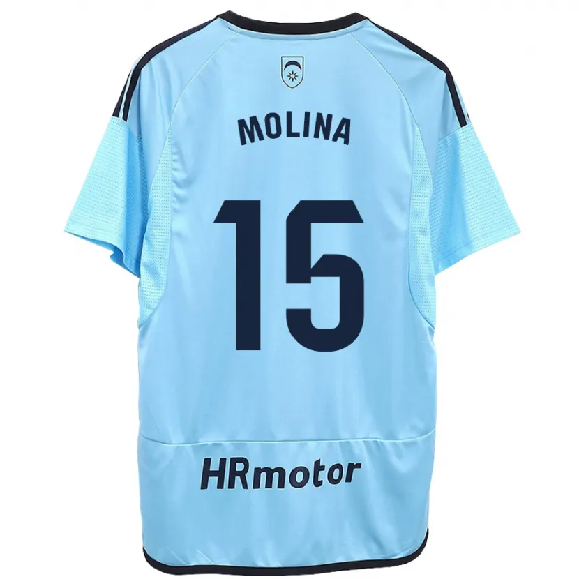 Danxen Hombre Camiseta Guillem Molina #15 Azul 2ª Equipación 2023/24 La Camisa