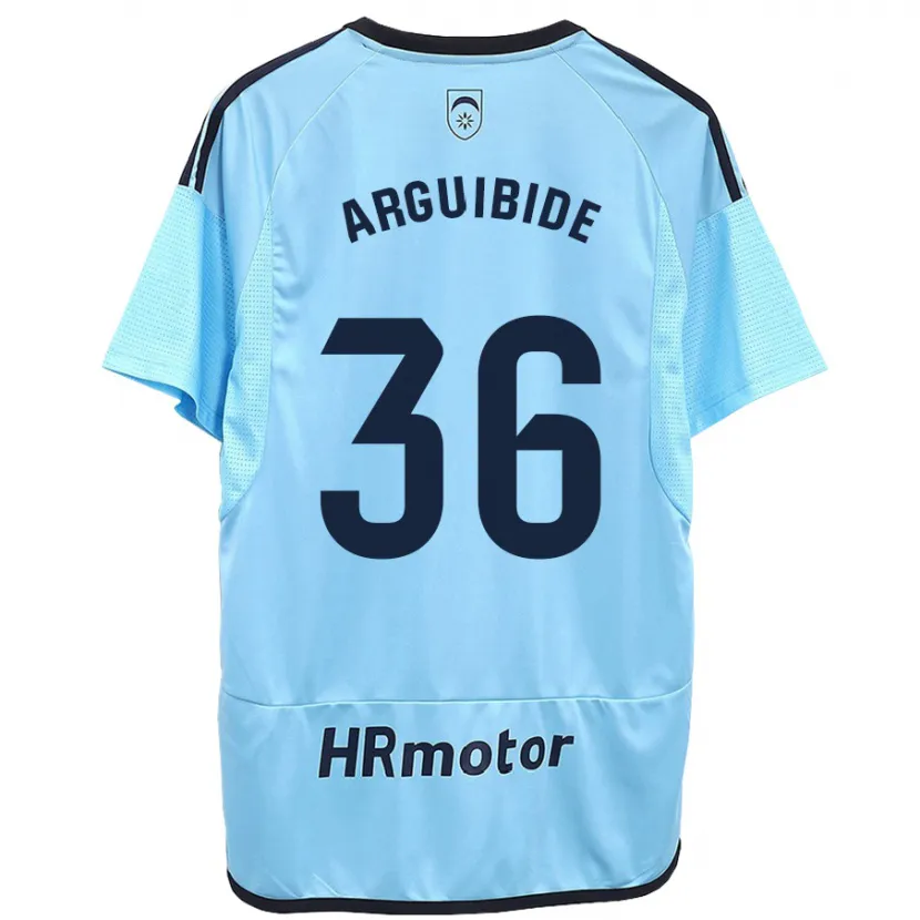 Danxen Hombre Camiseta Iñigo Arguibide #36 Azul 2ª Equipación 2023/24 La Camisa