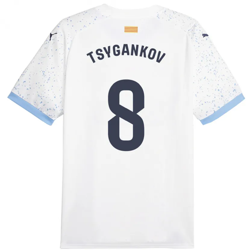 Danxen Hombre Camiseta Viktor Tsygankov #8 Blanco 2ª Equipación 2023/24 La Camisa