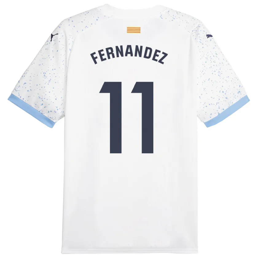 Danxen Hombre Camiseta Valery Fernández #11 Blanco 2ª Equipación 2023/24 La Camisa