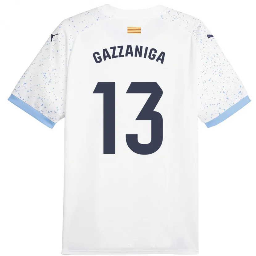 Danxen Hombre Camiseta Paulo Gazzaniga #13 Blanco 2ª Equipación 2023/24 La Camisa