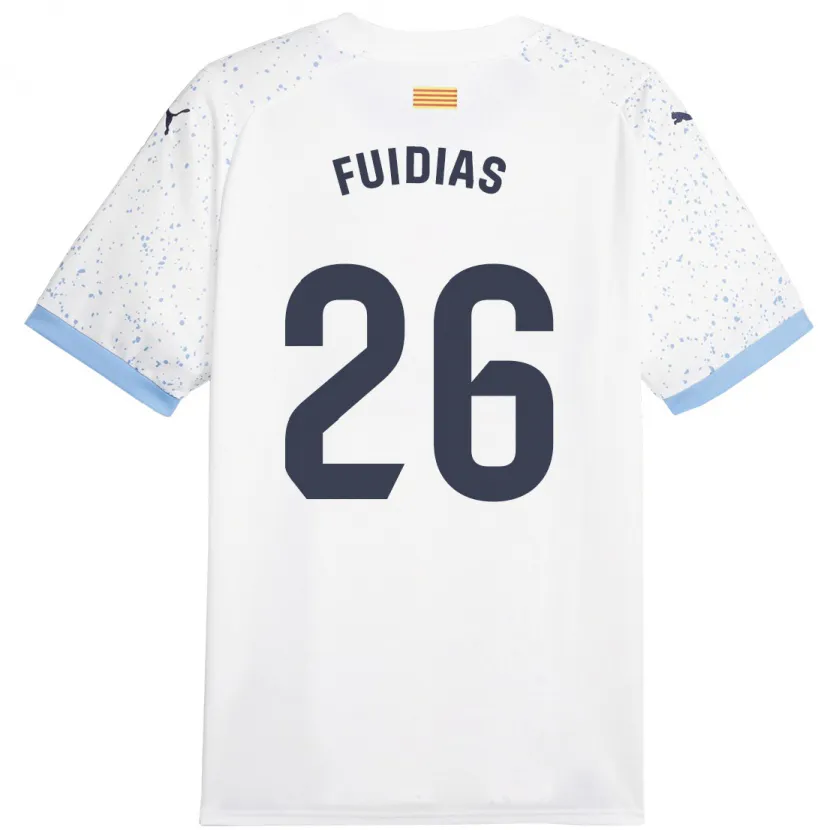 Danxen Hombre Camiseta Toni Fuidias #26 Blanco 2ª Equipación 2023/24 La Camisa