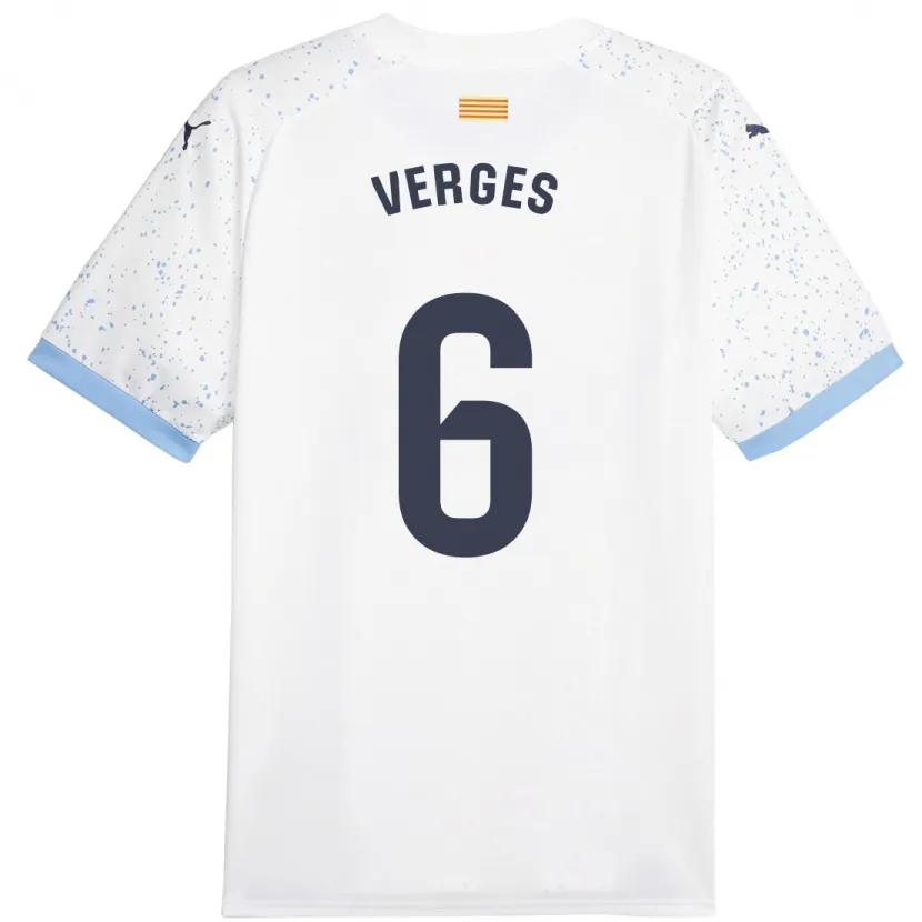 Danxen Hombre Camiseta Mar Vergés #6 Blanco 2ª Equipación 2023/24 La Camisa