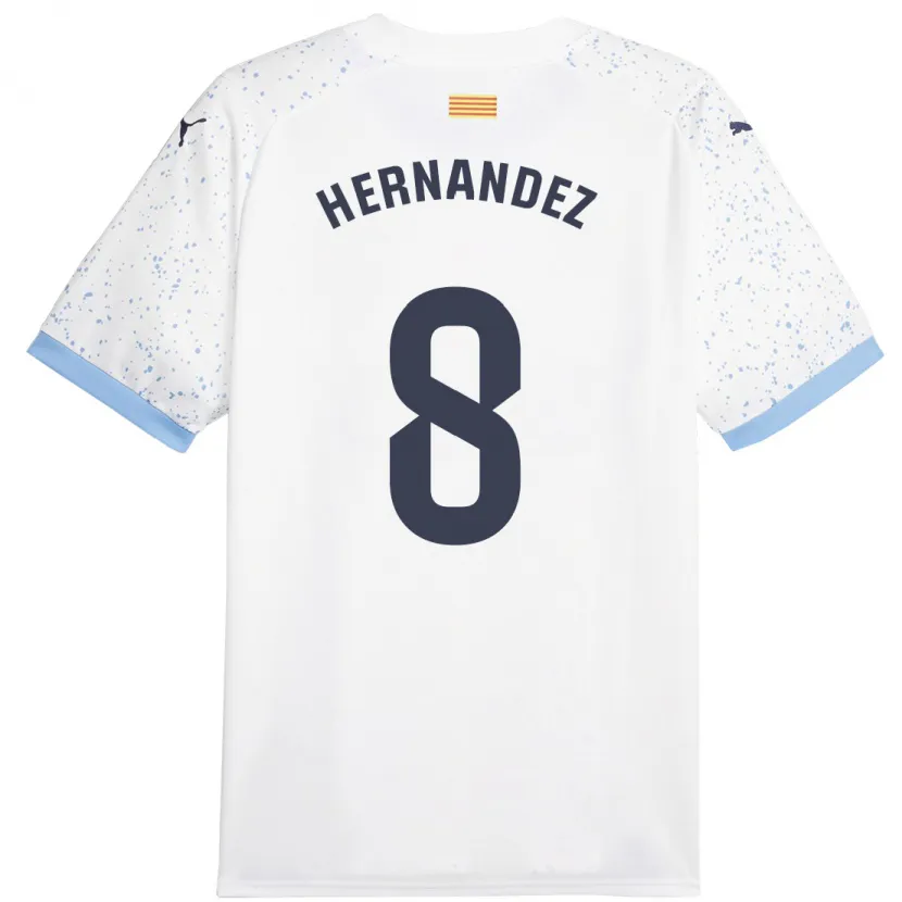 Danxen Hombre Camiseta Sofia Hernández #8 Blanco 2ª Equipación 2023/24 La Camisa