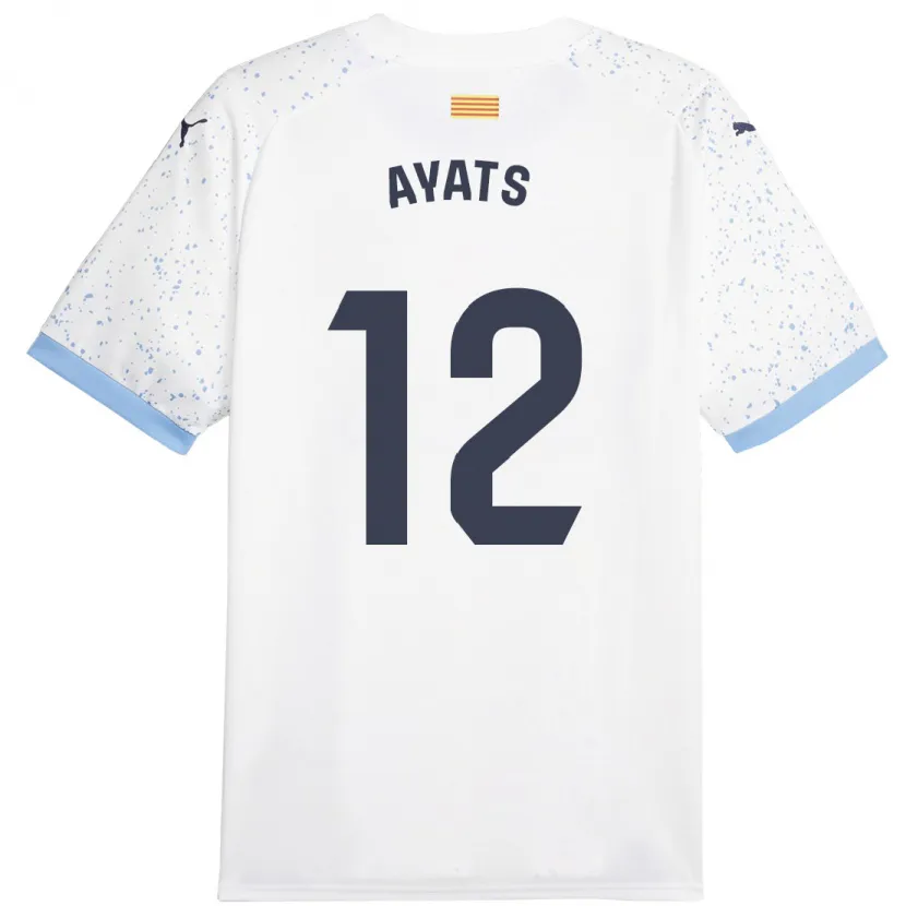 Danxen Hombre Camiseta Mònica Ayats #12 Blanco 2ª Equipación 2023/24 La Camisa