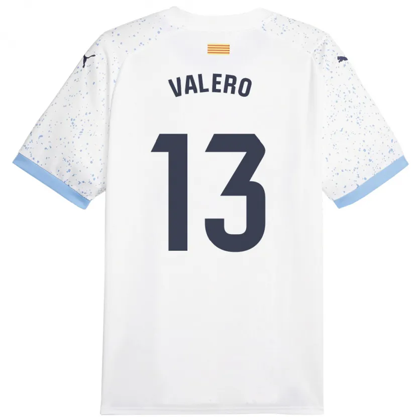 Danxen Hombre Camiseta Eliana Valero #13 Blanco 2ª Equipación 2023/24 La Camisa