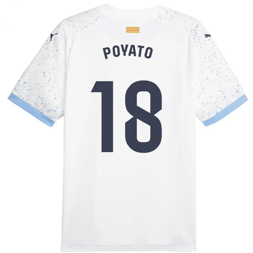 Danxen Hombre Camiseta Marina Poyato #18 Blanco 2ª Equipación 2023/24 La Camisa