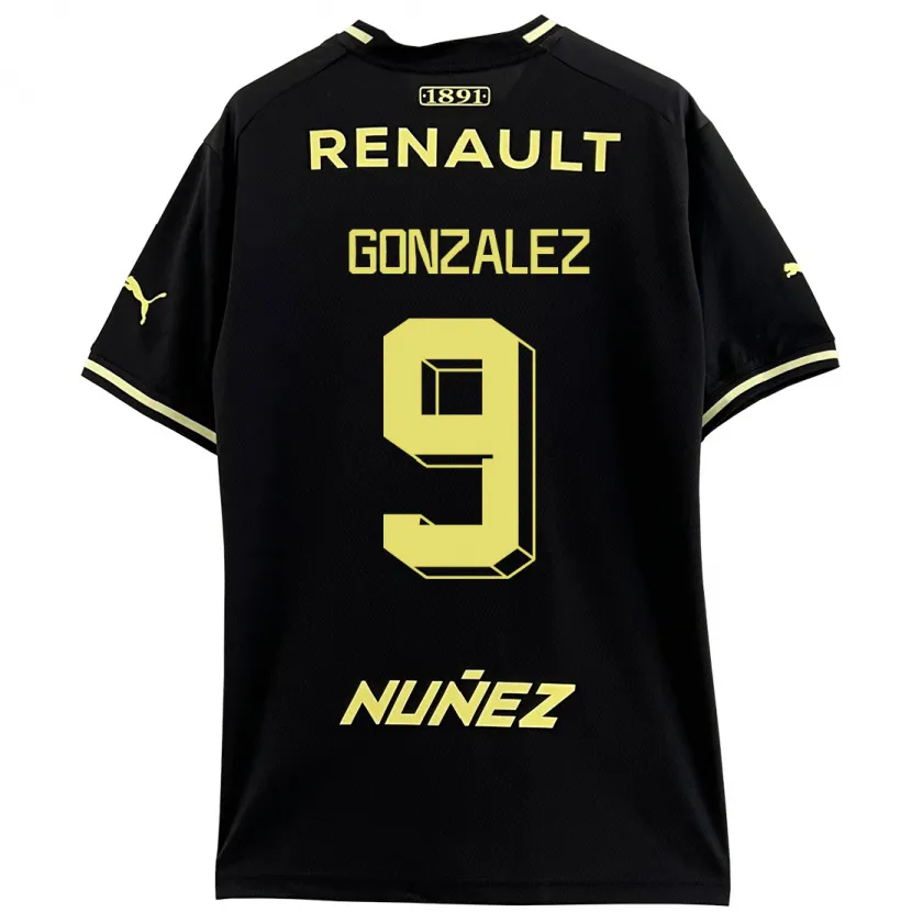 Danxen Hombre Camiseta Franco González #9 Negro 2ª Equipación 2023/24 La Camisa