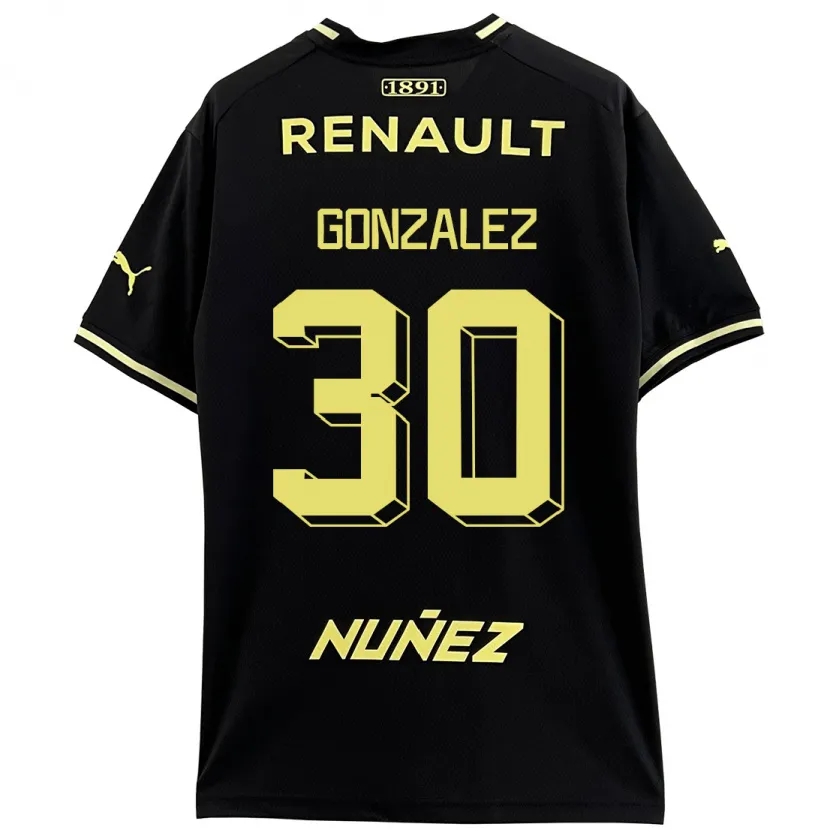 Danxen Hombre Camiseta Ángel González #30 Negro 2ª Equipación 2023/24 La Camisa