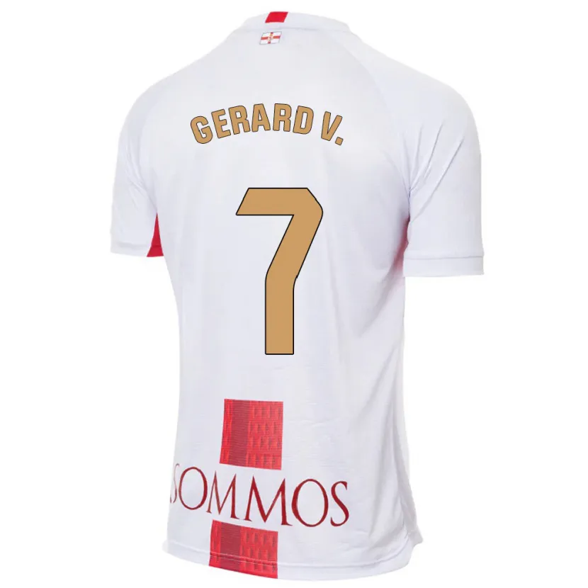 Danxen Hombre Camiseta Gerard Valentín #7 Blanco 2ª Equipación 2023/24 La Camisa