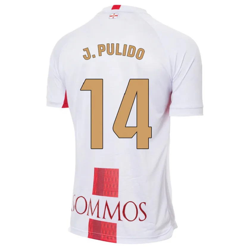 Danxen Hombre Camiseta Jorge Pulido #14 Blanco 2ª Equipación 2023/24 La Camisa