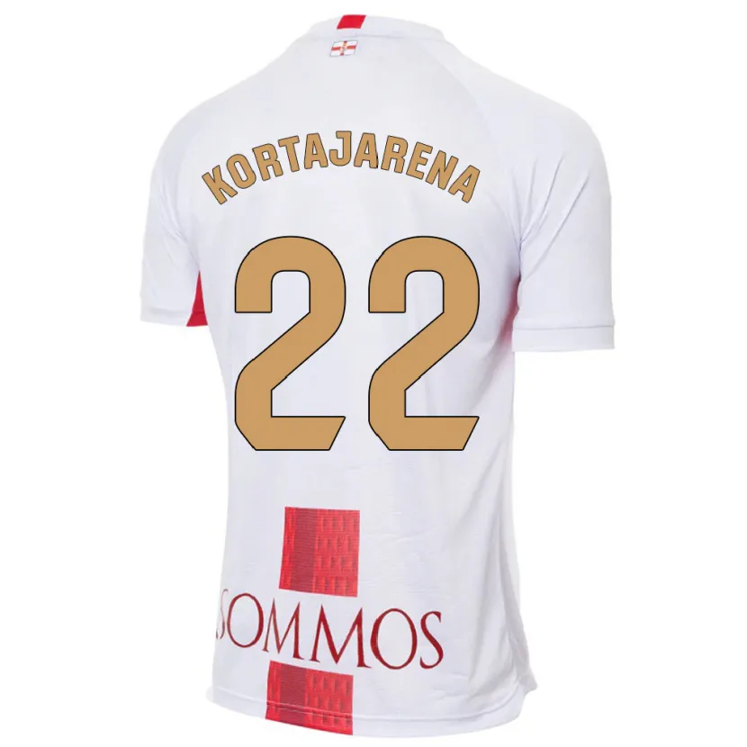 Danxen Hombre Camiseta Iker Kortajarena #22 Blanco 2ª Equipación 2023/24 La Camisa