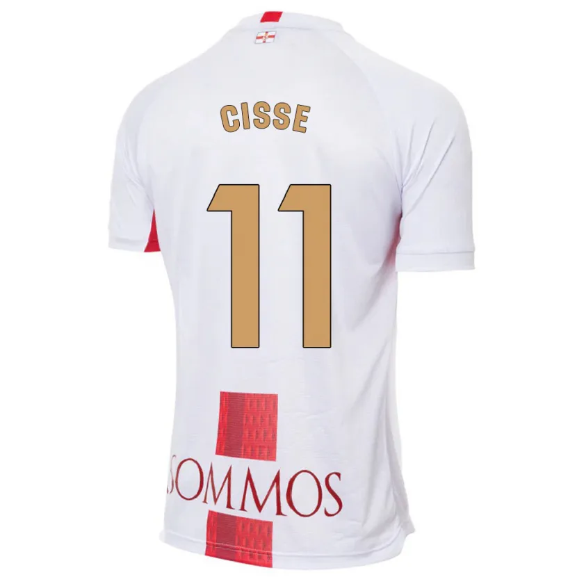 Danxen Hombre Camiseta Bakary Cissé #11 Blanco 2ª Equipación 2023/24 La Camisa