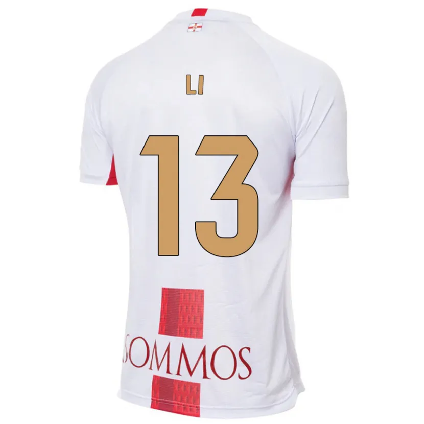 Danxen Hombre Camiseta Changyi Li #13 Blanco 2ª Equipación 2023/24 La Camisa