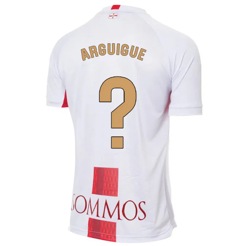 Danxen Hombre Camiseta Ayman Arguigue #0 Blanco 2ª Equipación 2023/24 La Camisa