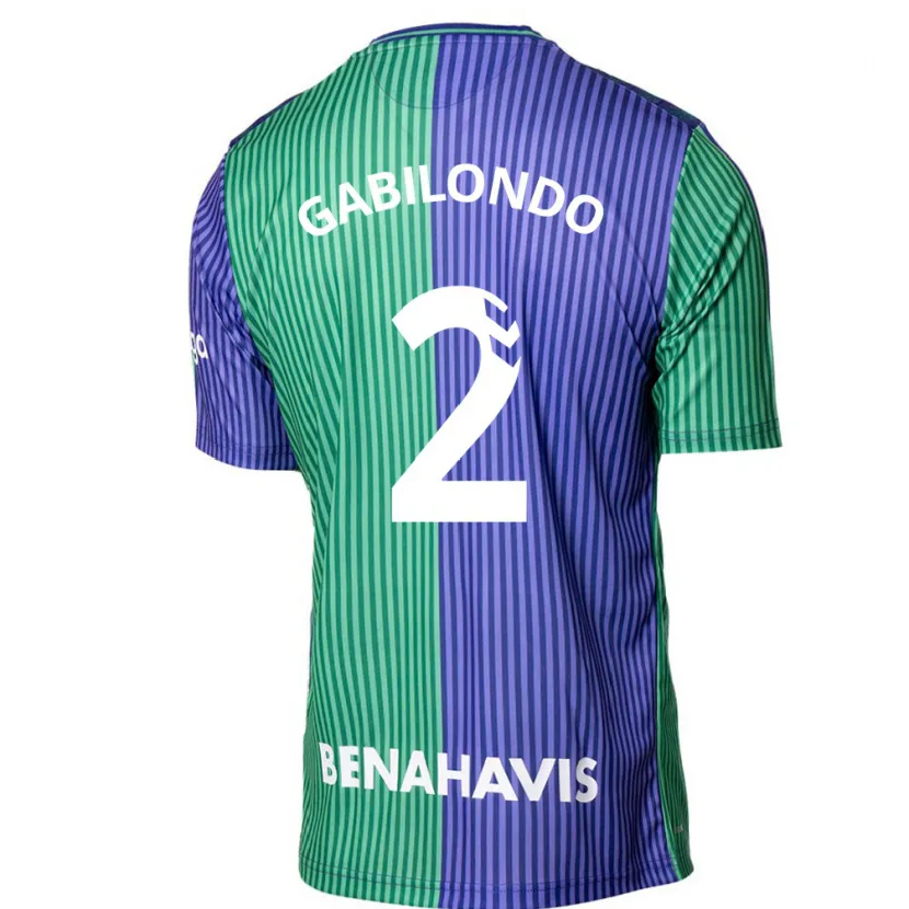 Danxen Hombre Camiseta Jokin Gabilondo #2 Verde Azul 2ª Equipación 2023/24 La Camisa