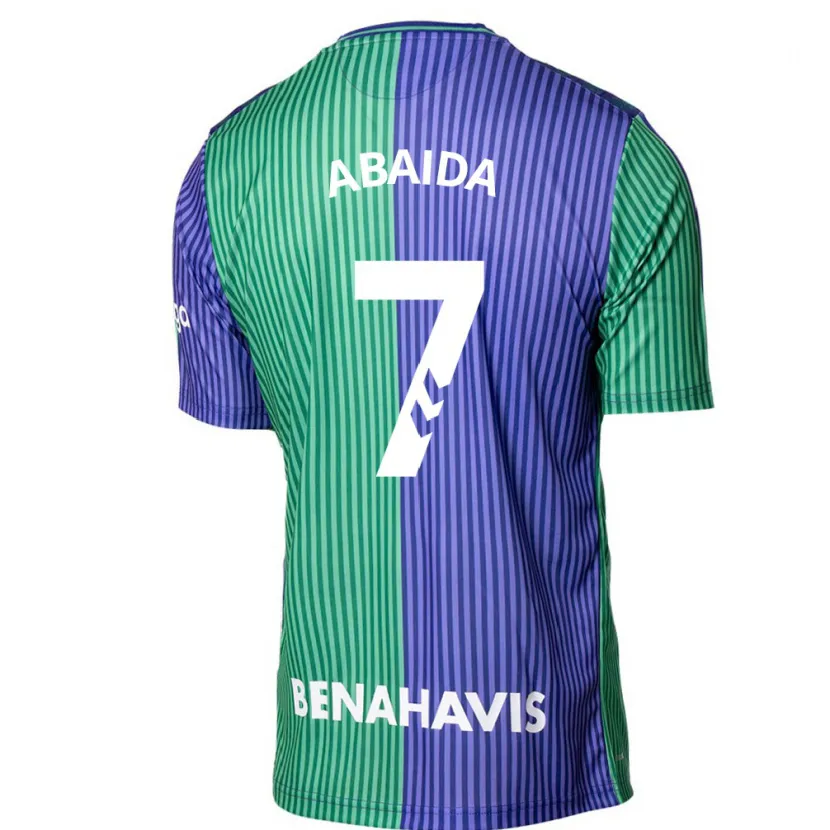 Danxen Hombre Camiseta Haitam Abaida #7 Verde Azul 2ª Equipación 2023/24 La Camisa