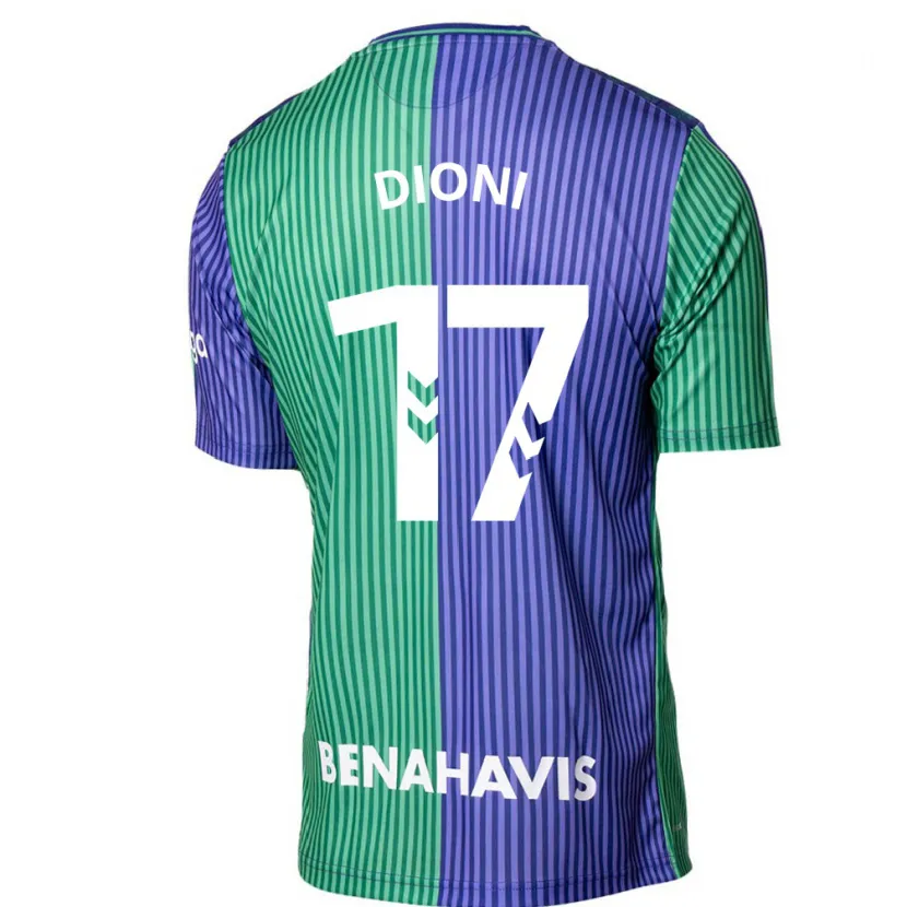 Danxen Hombre Camiseta Dioni #17 Verde Azul 2ª Equipación 2023/24 La Camisa