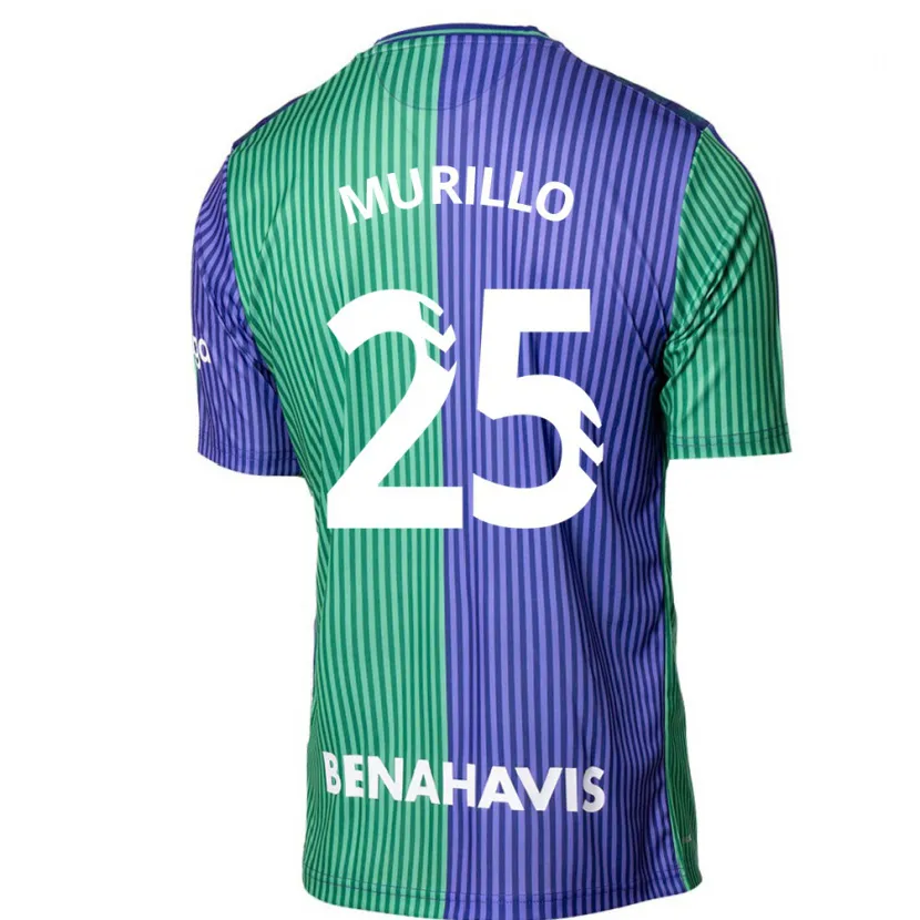 Danxen Hombre Camiseta Diego Murillo #25 Verde Azul 2ª Equipación 2023/24 La Camisa