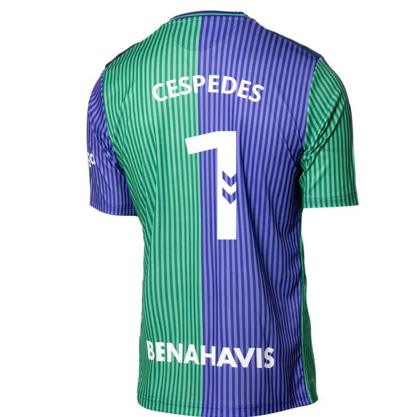 Danxen Hombre Camiseta Andrés Céspedes #1 Verde Azul 2ª Equipación 2023/24 La Camisa