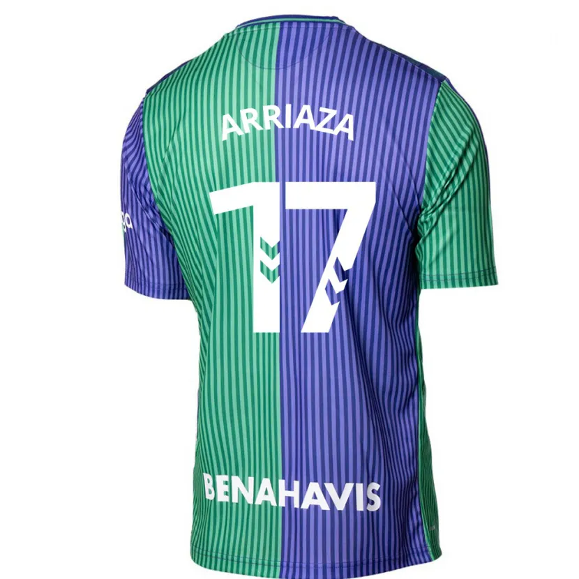 Danxen Hombre Camiseta Pablo Arriaza #17 Verde Azul 2ª Equipación 2023/24 La Camisa