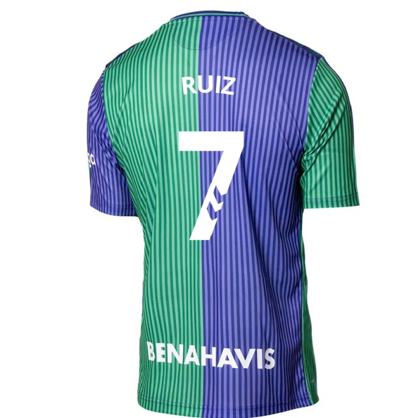 Danxen Hombre Camiseta María Ruiz #7 Verde Azul 2ª Equipación 2023/24 La Camisa