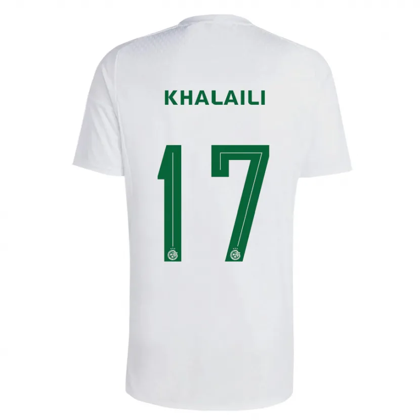 Danxen Hombre Camiseta Iyad Khalaili #17 Verde Azul 2ª Equipación 2023/24 La Camisa