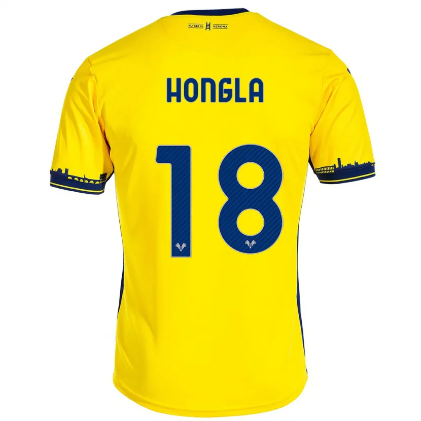 Danxen Hombre Camiseta Martin Hongla #18 Amarillo 2ª Equipación 2023/24 La Camisa