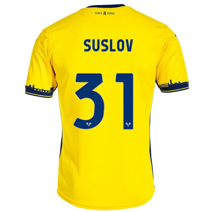 Danxen Hombre Camiseta Tomas Suslov #31 Amarillo 2ª Equipación 2023/24 La Camisa