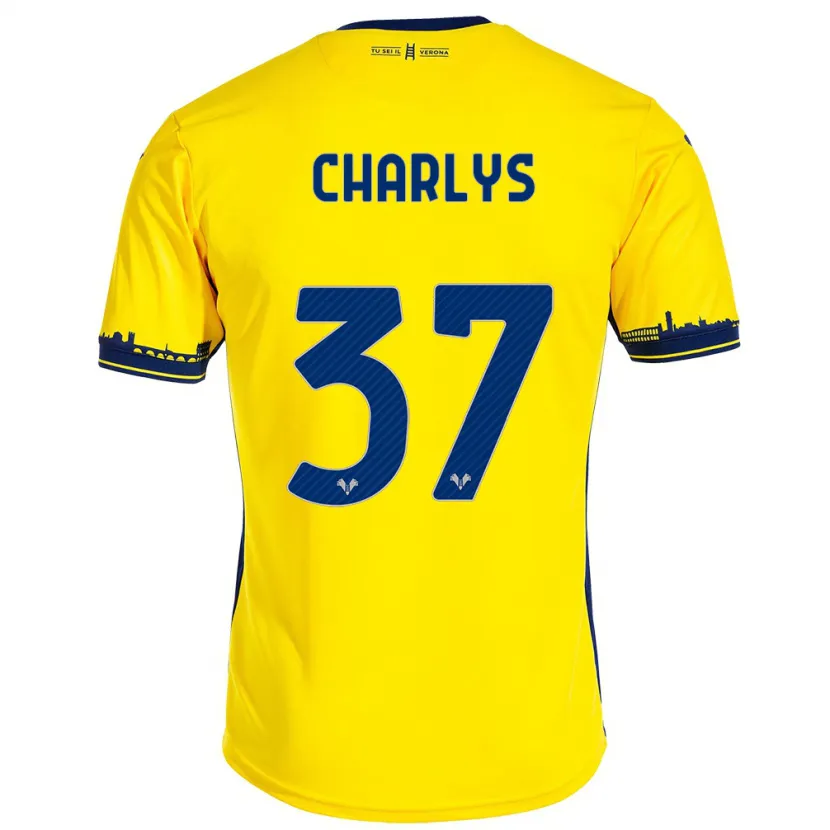 Danxen Hombre Camiseta Charlys #37 Amarillo 2ª Equipación 2023/24 La Camisa