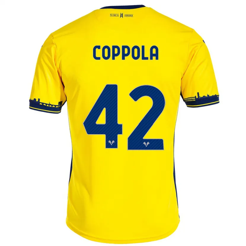 Danxen Hombre Camiseta Diego Coppola #42 Amarillo 2ª Equipación 2023/24 La Camisa