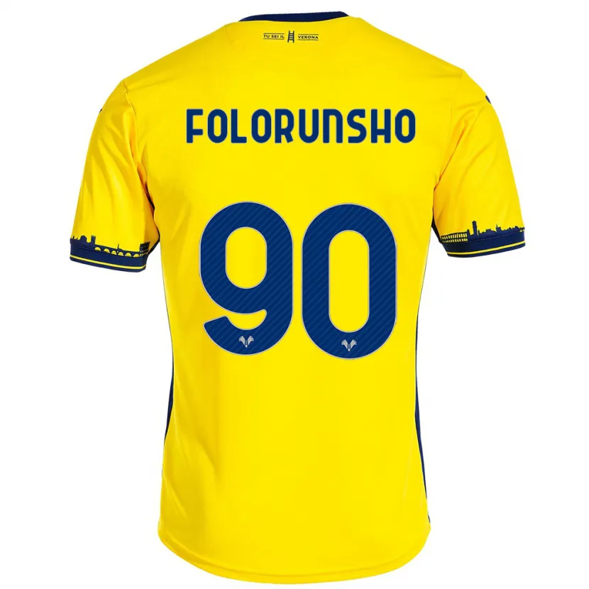 Danxen Hombre Camiseta Michael Folorunsho #90 Amarillo 2ª Equipación 2023/24 La Camisa