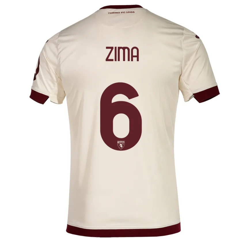 Danxen Hombre Camiseta David Zima #6 Champán 2ª Equipación 2023/24 La Camisa