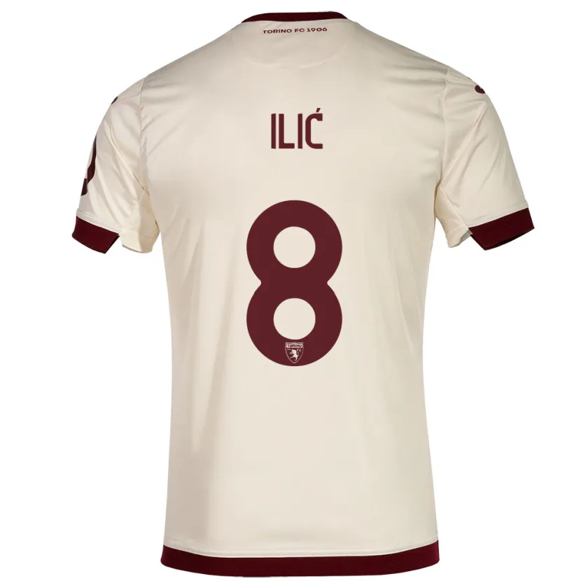 Danxen Hombre Camiseta Ivan Ilić #8 Champán 2ª Equipación 2023/24 La Camisa