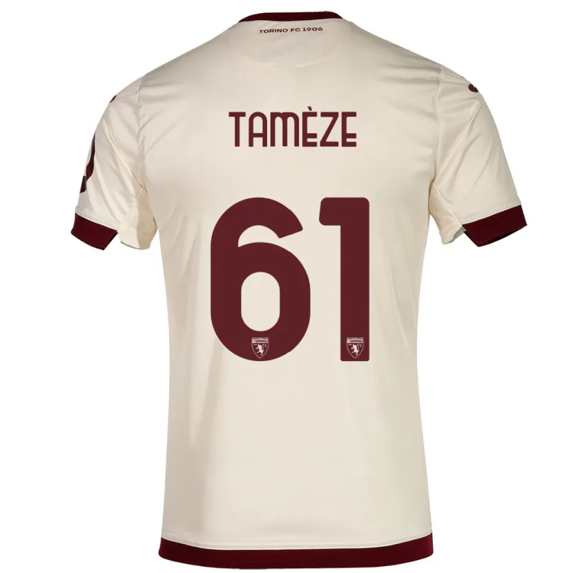 Danxen Hombre Camiseta Adrien Tamèze #61 Champán 2ª Equipación 2023/24 La Camisa