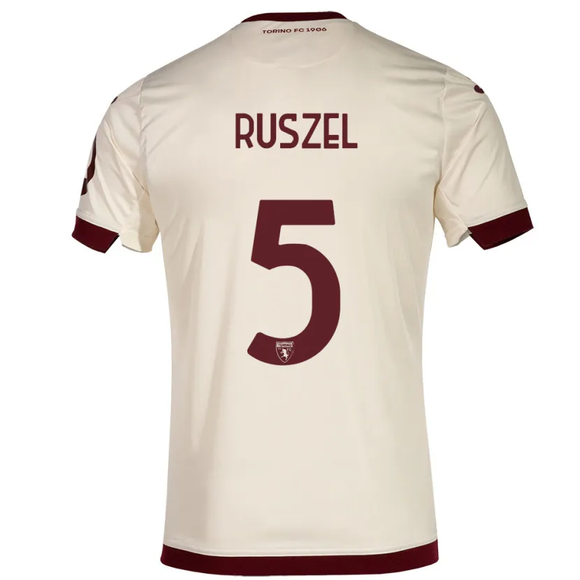 Danxen Hombre Camiseta Marcel Ruszel #5 Champán 2ª Equipación 2023/24 La Camisa