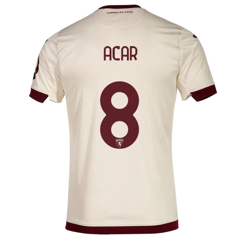 Danxen Hombre Camiseta Emirhan Acar #8 Champán 2ª Equipación 2023/24 La Camisa