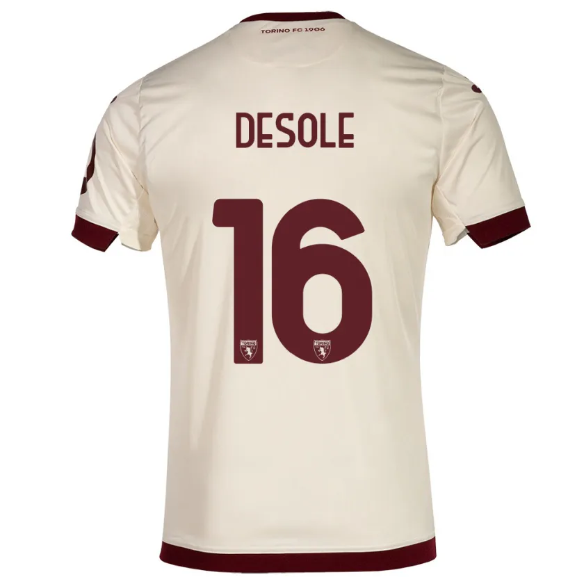 Danxen Hombre Camiseta Fabio Desole #16 Champán 2ª Equipación 2023/24 La Camisa