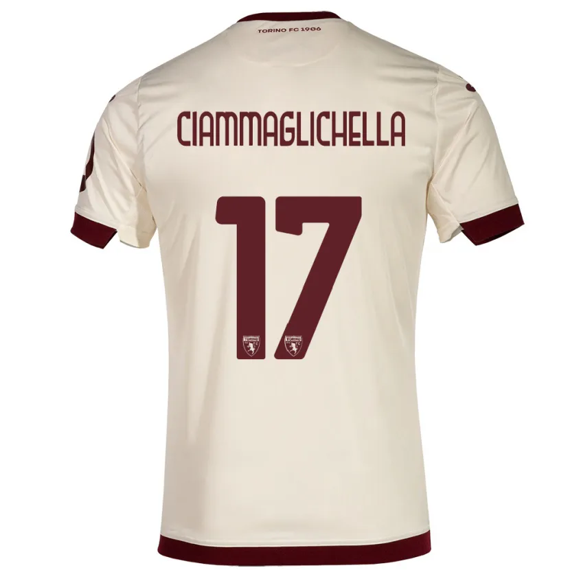 Danxen Hombre Camiseta Aaron Ciammaglichella #17 Champán 2ª Equipación 2023/24 La Camisa