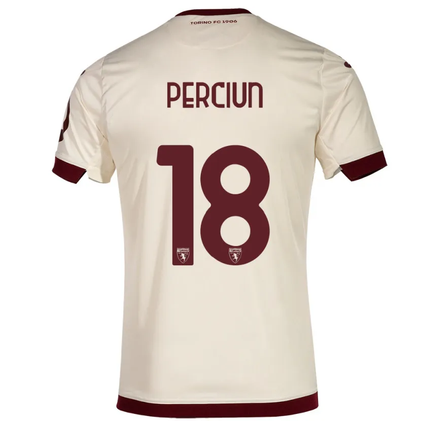 Danxen Hombre Camiseta Sergiu Perciun #18 Champán 2ª Equipación 2023/24 La Camisa