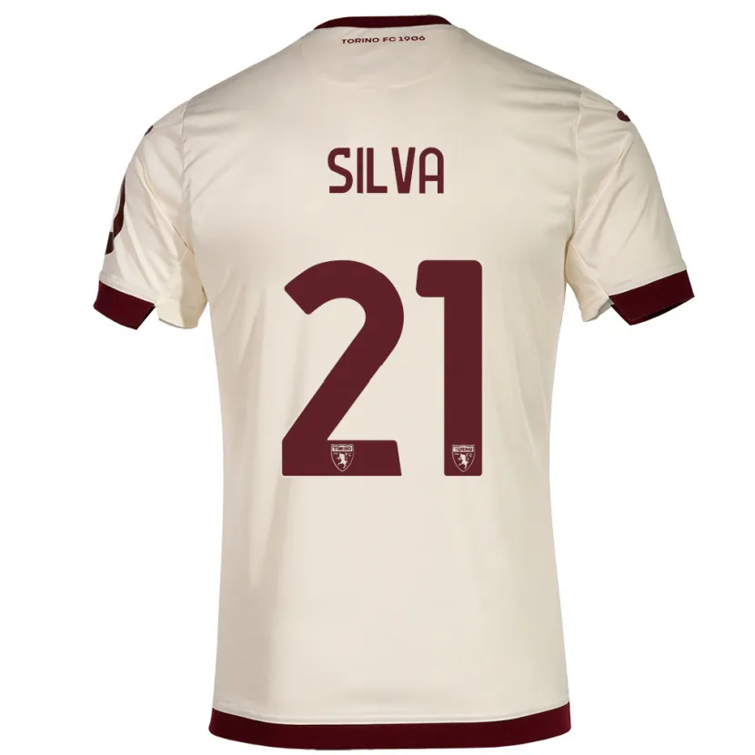 Danxen Hombre Camiseta Jonathan Silva #21 Champán 2ª Equipación 2023/24 La Camisa