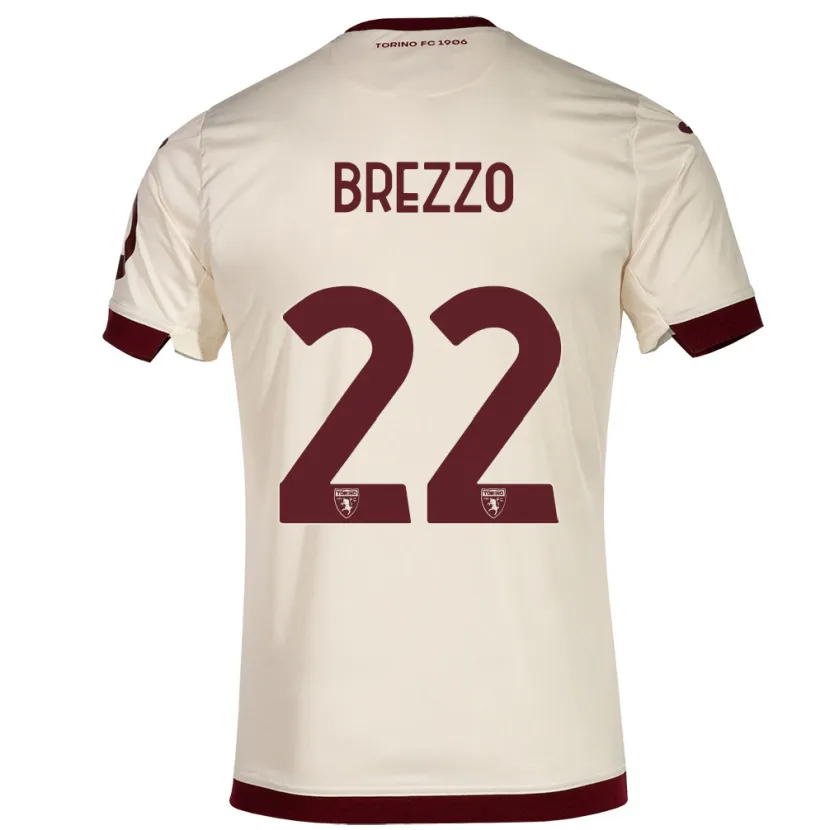 Danxen Hombre Camiseta Matteo Brezzo #22 Champán 2ª Equipación 2023/24 La Camisa