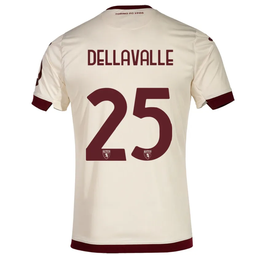 Danxen Hombre Camiseta Alessandro Dellavalle #25 Champán 2ª Equipación 2023/24 La Camisa