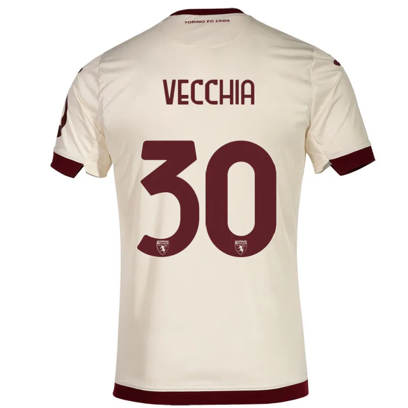 Danxen Hombre Camiseta Marco Dalla Vecchia #30 Champán 2ª Equipación 2023/24 La Camisa