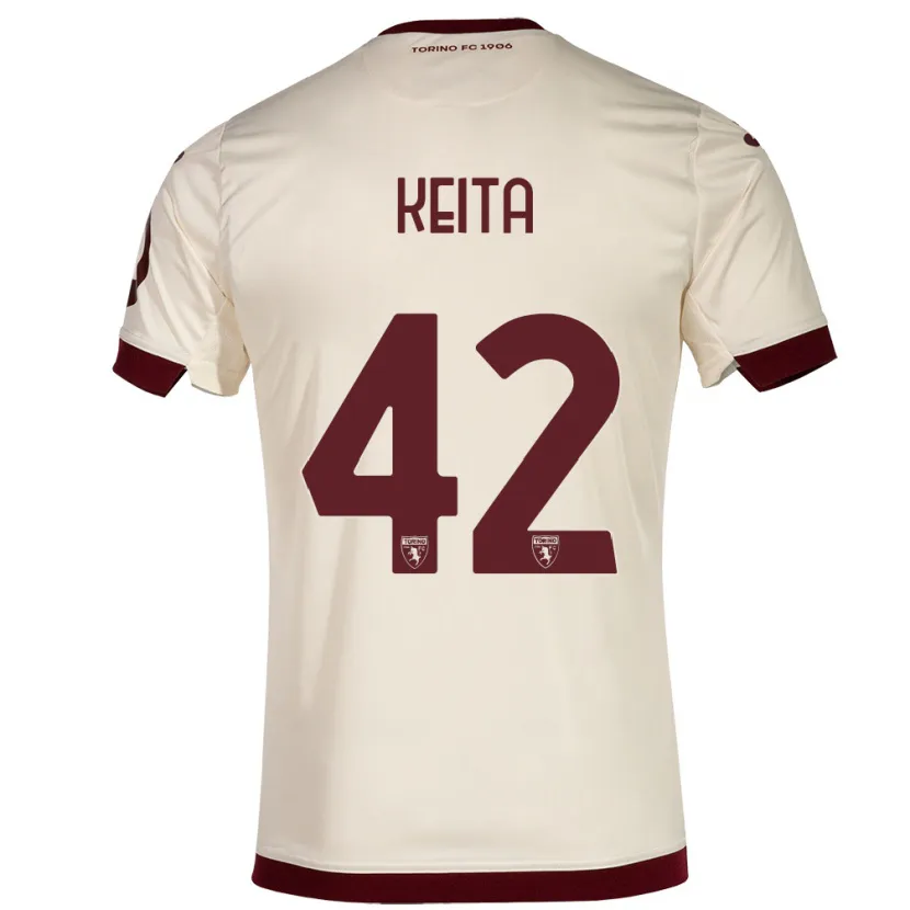 Danxen Hombre Camiseta Karamoko Keita #42 Champán 2ª Equipación 2023/24 La Camisa