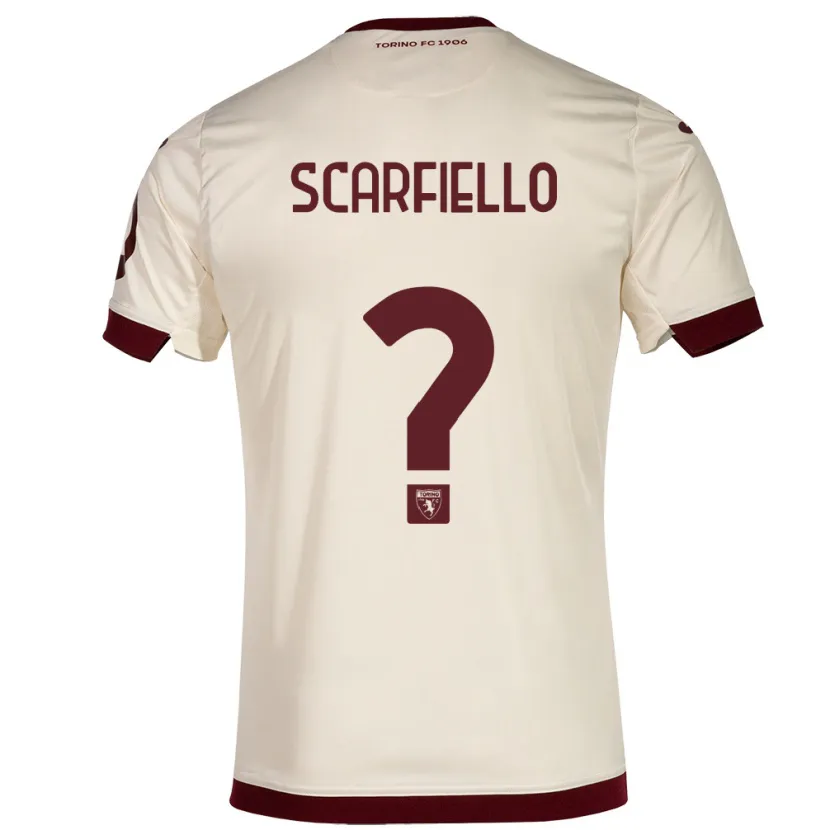 Danxen Hombre Camiseta Luca Scarfiello #0 Champán 2ª Equipación 2023/24 La Camisa