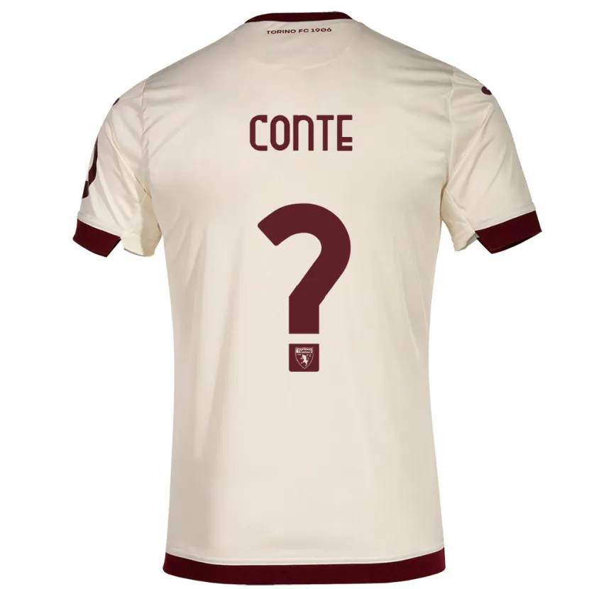 Danxen Hombre Camiseta Gioele Conte #0 Champán 2ª Equipación 2023/24 La Camisa